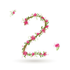 Floral number two for your design