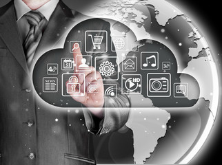 Cloud computing touchscreen interface