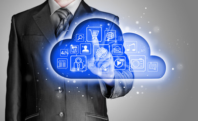 Cloud computing touchscreen interface