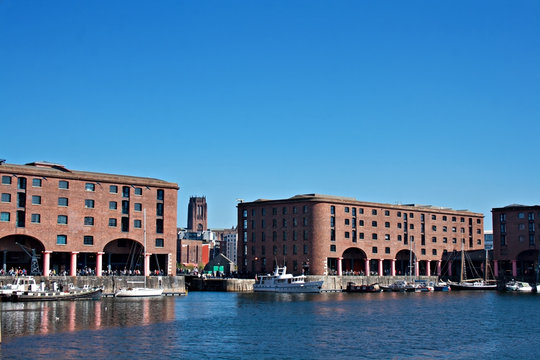 Albert Dock and Angkican Cathedral  Liverpool UK