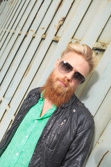 diagonal view of young bearded man © Viorel Sima