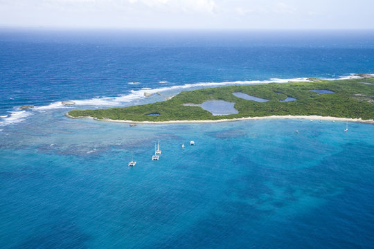 Aerial view of Icacos Island Puerto Rico