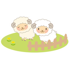 かわいい動物　イラスト