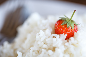 Fresh red ripe strawberry