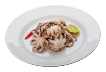Boiled octopus