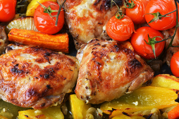 vegetables and chicken