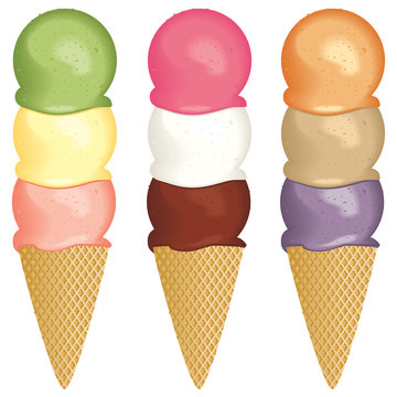 Ice cream 3 scoops