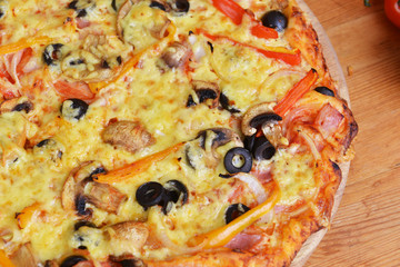 baked pizza