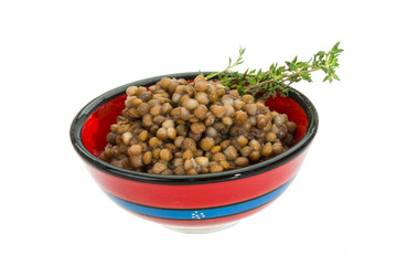 Backed lentils