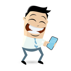 smartphone business mann telefon