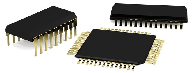 realistic 3d render of chips