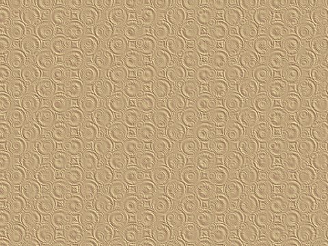 Beige-pink golden embossed paper 3D texture with circles