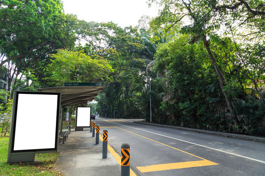 Bus Stop In Green Enviroment