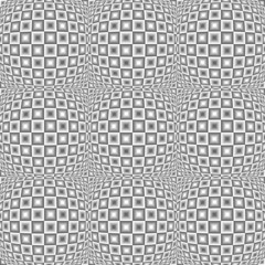 Design seamless monochrome warped checked pattern