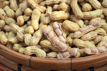 Peanut in the market on sale