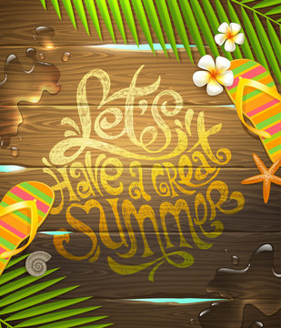 Summer holidays vacation - vector illustration