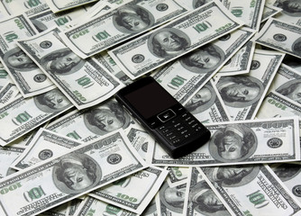 A lot of dollars and mobile phone.