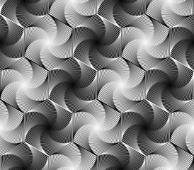 Design seamless monochrome hexagon geometric pattern
