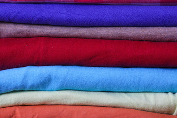 Pile of colorful clothes
