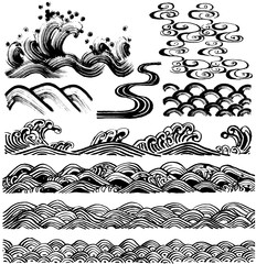 和波 和風 波 背景 Wall Mural Wallpaper Murals lto 和波 和風 波 背景 Wall Mural Wallpaper Murals lto