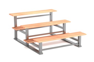 realistic 3d render of stadium bench