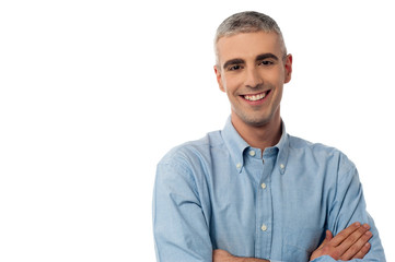 Smiling handsome man isolated on white