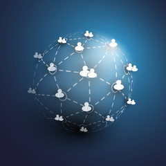 Social Networks Concept - Business Vector Illustration
