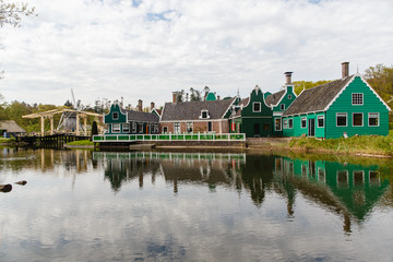 Zicht Zaanse Schans Openluchtmuseum Arnhem