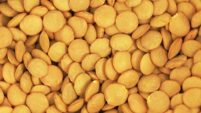 Loop able background of brown lentils