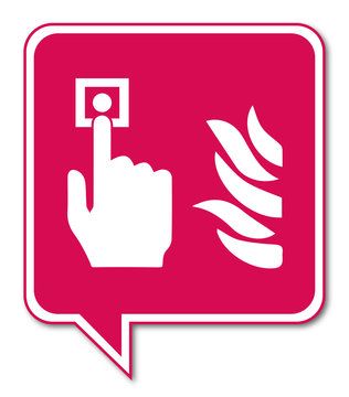 Logo alarme d'incendie.