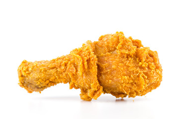 Fried chicken isolated white background