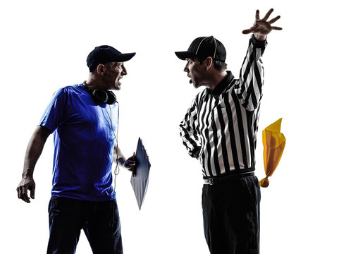 american football referee and coach conflict dispute
