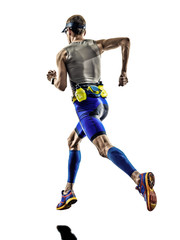 man triathlon iron man athlete runners running