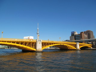 Naklejka premium 隅田川と蔵前橋