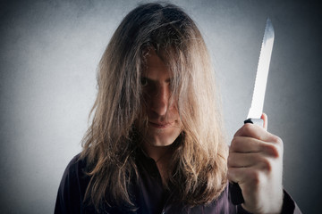 Obraz premium with a knife