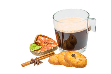 Dutch cookies with coffee