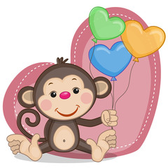 Monkey and balloons