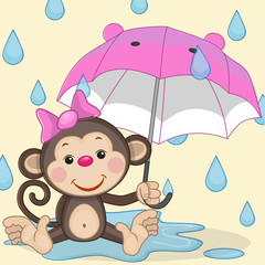 Monkey and umbrella