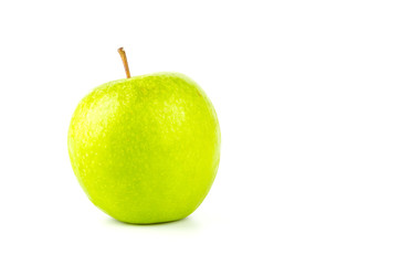 Green apple isolated white background