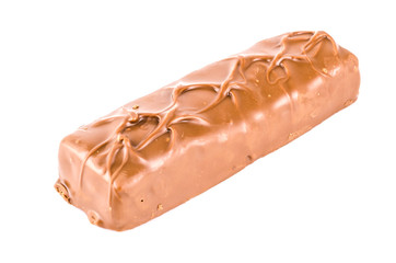 Chocolate bar isolated white background