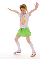 young girl having fun.