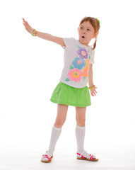 young girl having fun.