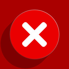 Obraz premium cancel flat vector icon