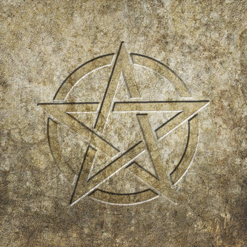 Pentagramm Steintafel