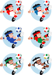 Naklejka premium Soccer players