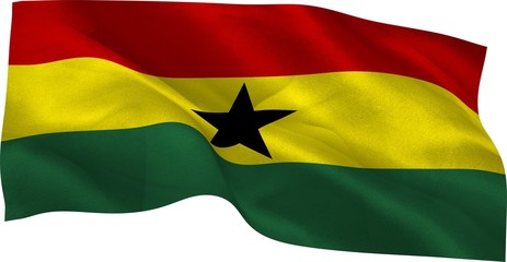 Digitally generated ghana national flag