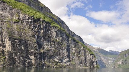 Geiranger, Geirangerfjord, Fjordfahrt, Sommer, Norwegen