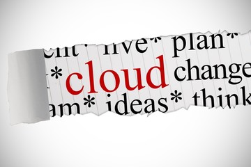 Cloud against white background with vignette