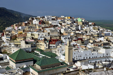Fototapeta premium Ansicht von Moulay Idriss, Marokko