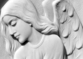 image of  angelic relief on italian cemetery